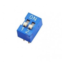 DIP SWITCH 2 POSICIONES AZUL