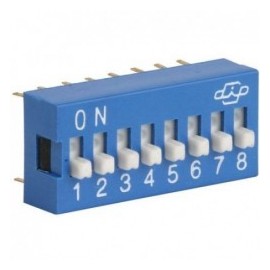 DIP SWITCH 8 POSICIONES AZUL